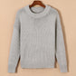 Chunky Knit Turtle Neck Drop Shoulder Sweater