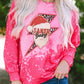 Santa Baby Lightning Tie Dye Print Crewneck Sweatshirt