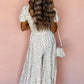 Floral Smocked Wide Leg Short Puff Sleeve Jumpsuit