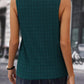 Lattice Textured Split Neck Tank Top