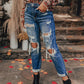 Vintage Distressed Boyfriend Ripped Jeans