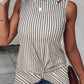 Striped Cutout Twist Front Tank Top