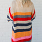 Knitted Balloon Sleeve Open Cardigan