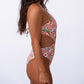 Floral Print O-ring Lace-up Backless One Piece Swimsuit
