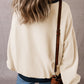Color Block Patch Drop Shoulder Oversized Sweatshirt