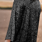Sequin 3/4 Sleeve Open Front Duster Kimono