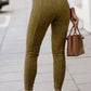 High Waist Faux Suede Skinny Leggings