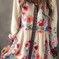 Floral Print Buttoned High Waist Shirt Mini Dress