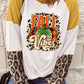 FALL Vibes Leopard Color Block Long Sleeve T Shirt
