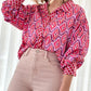 Abstract Print Button Up Long Sleeve Shirt