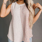 Stripe Colorblock Loose Tank Top