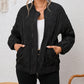 Solid Color Quilted Zip Up Puffer Jacket