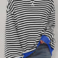 Stripe Oversized Contrast Trim Pullover Sweatshirt
