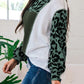 Leopard Colorblock Patchwork Knit Top