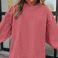 Ribbed Corded Oversized Sweatshirt