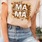 Leopard MAMA Graphic T Shirt
