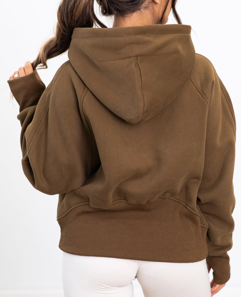 Kangaroo Pocket Half Zipper Loose Fit Hoodie