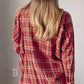 Plaid Frayed Stitching Long Sleeve Shirt