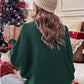 Merry Letter Embroidered High Neck Sweater
