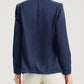 Pocketed Single Button Lapel Neck Blazer