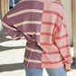 Stripe Colorblock Oversized Sweater