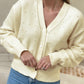 Beaded Buttoned Front Knit Cardigan