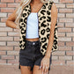 Leopard Print Sherpa Vest Coat