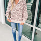Animal Print Zipped Collared Sweater