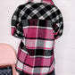 Plaid Colorblock Loose Shacket