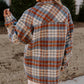 Plaid Print Chest Pockets Turn Down Collar Shacket