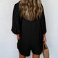 Half Button Collared Loose Romper