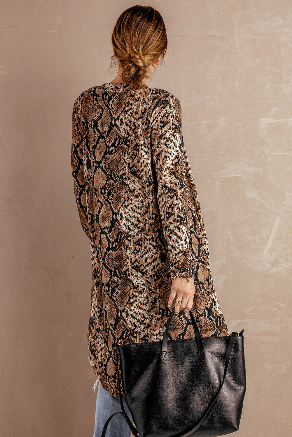 Print Long Cardigan