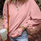 Loose Drop Shoulder Ribbed Sweatshirt