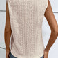 Guipure Lace Crochet Keyhole Back Tank Top