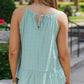 Lightweight Ruffle Hem Halter Tank Top