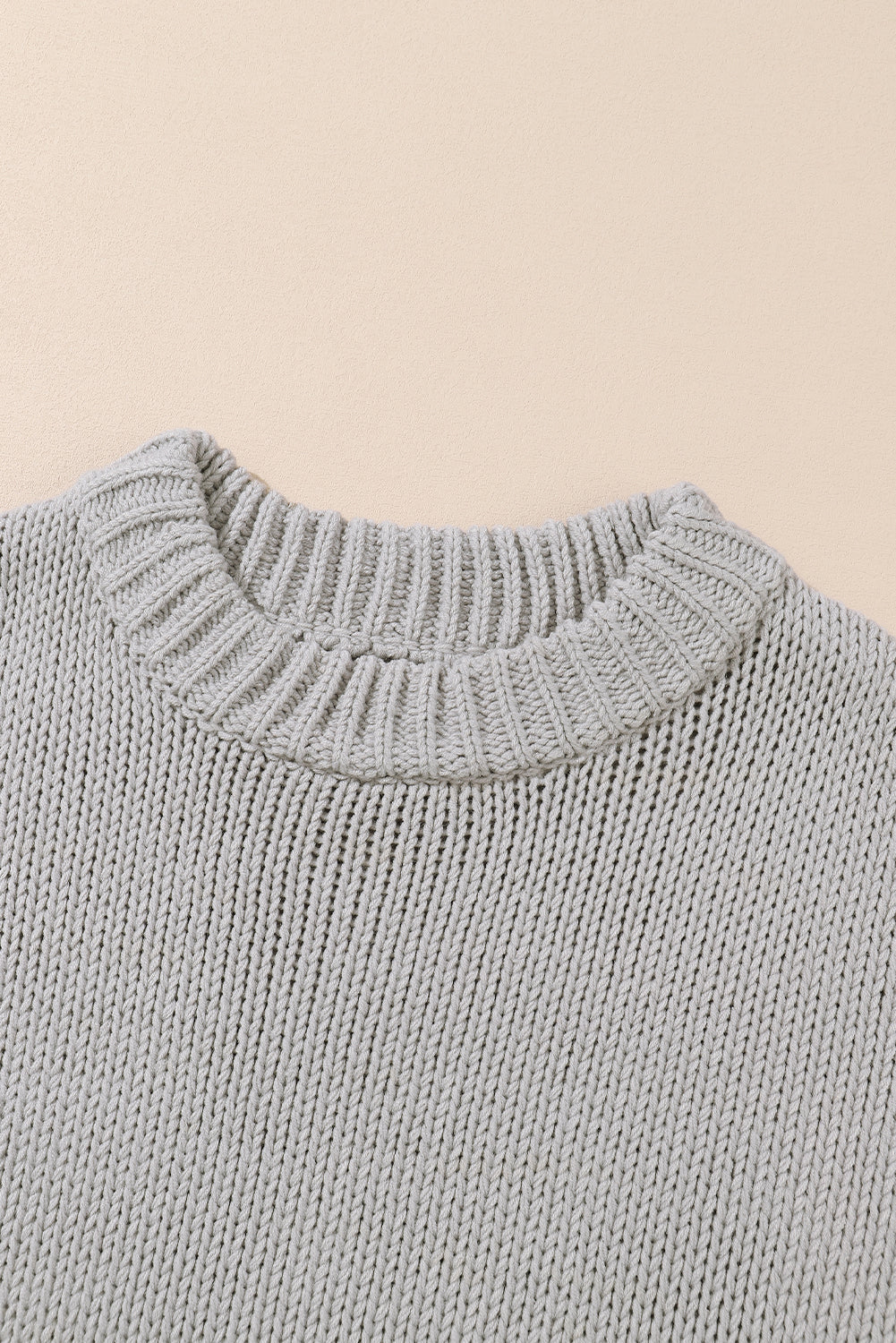 Chunky Knit Turtle Neck Drop Shoulder Sweater