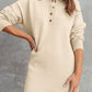 Polo Collar Knitted Mini Sweater Shift Dress