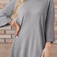 Solid Color Loose Tunic Top and Slim Shorts Set