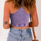 Ribbed Mineral Wash Racerback Cropped Tank Top