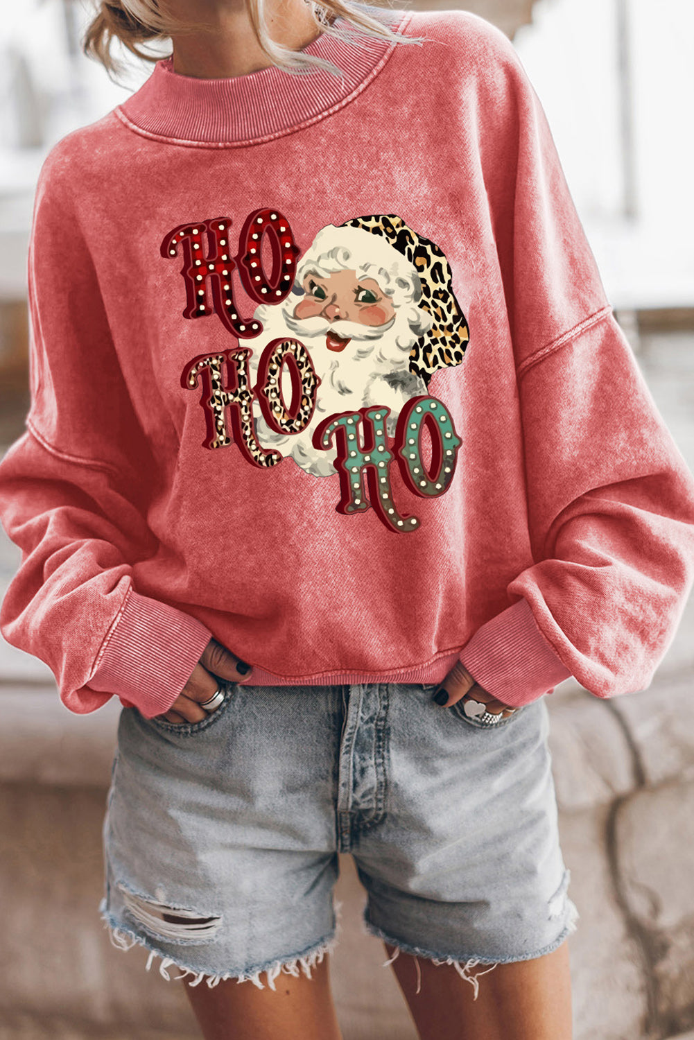 HO HO HO Santa Claus Graphic Sweatshirt