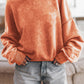 Drop Shoulder Crew Neck Pullover Sweatshirt