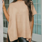 Short Sleeve Side Slit Oversized Sweater