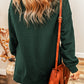 Oversized Drop Shoulder Split Hem Sweatshirt