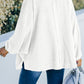 Plus Size Long Sleeve Flap Pocket Henley Top