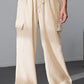 Loose Drawstring High Waist Crinkled Cargo Pants