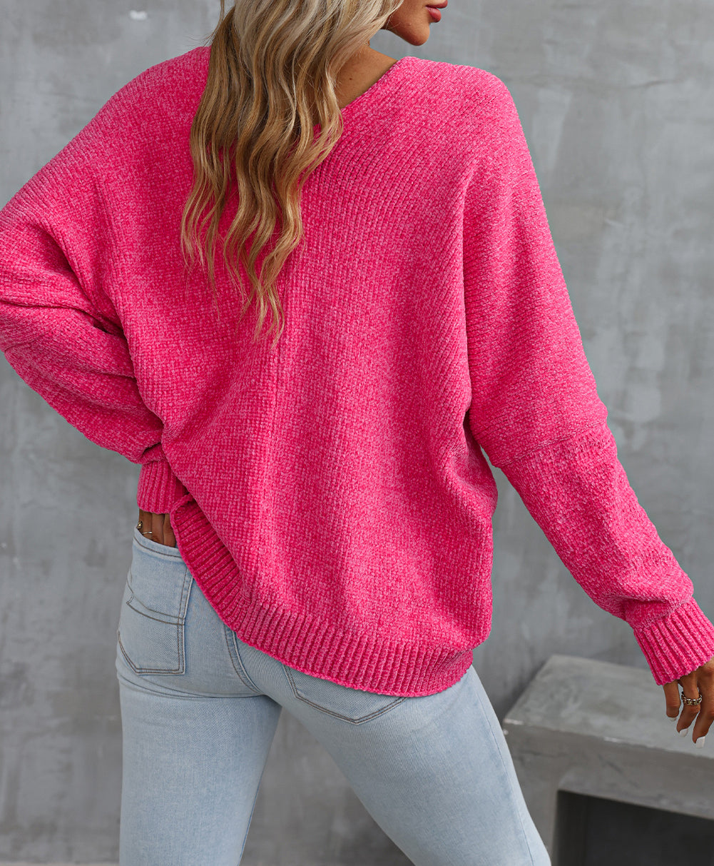 Buttons Front Pocketed Sweater Cardigan