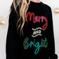 Tinsel Merry and Bright Graphic Christmas Sweater