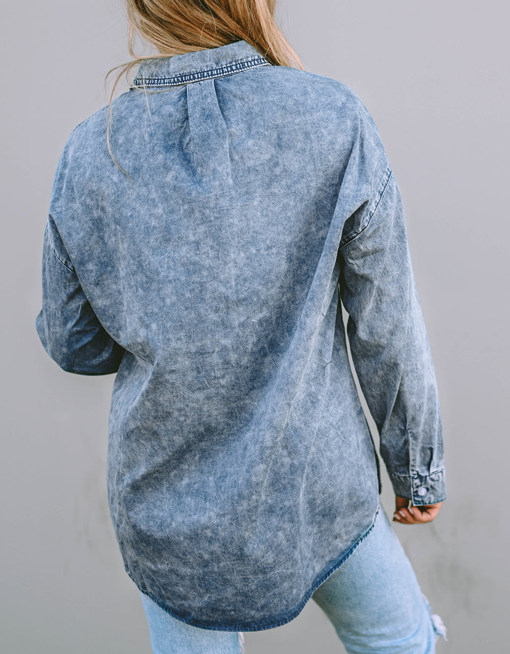 Vintage Washed Chest Pocket Denim Shirt