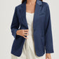 Pocketed Single Button Lapel Neck Blazer