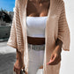 Hollow-out Bracelet Sleeve Knit Cardigan